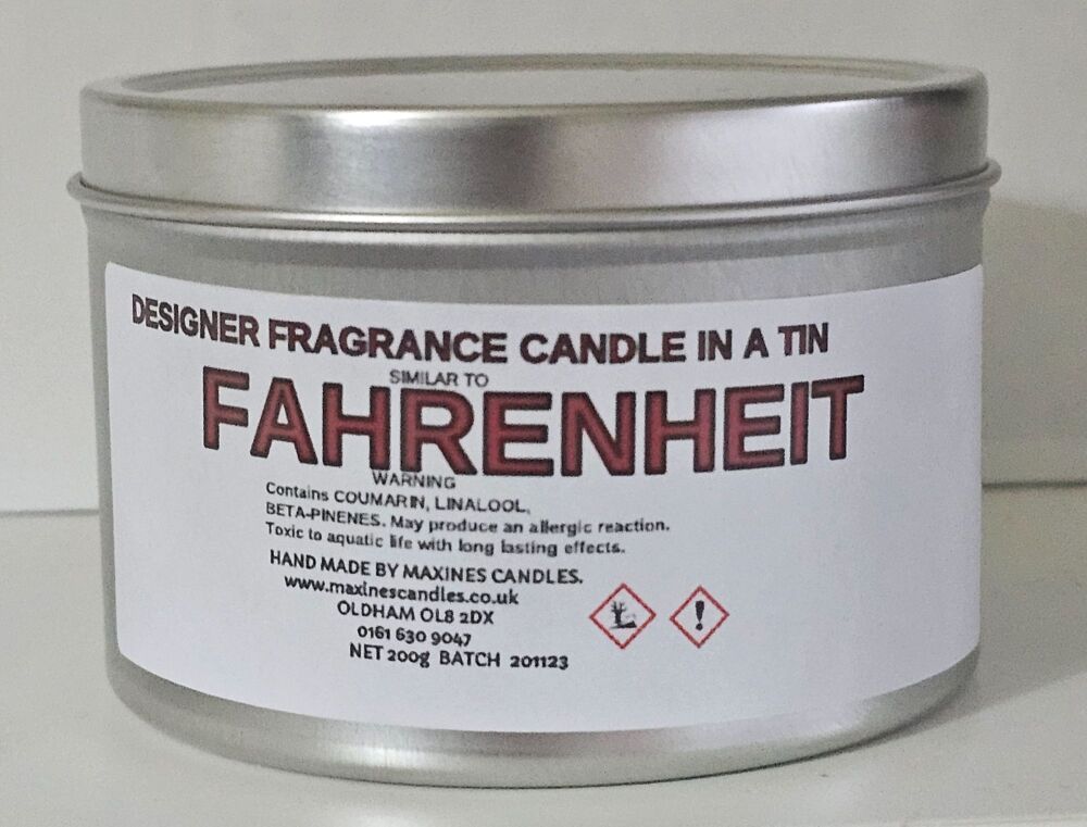 (SIMILAR TO) FAHRENHEIT CANDLE IN A TIN 200g