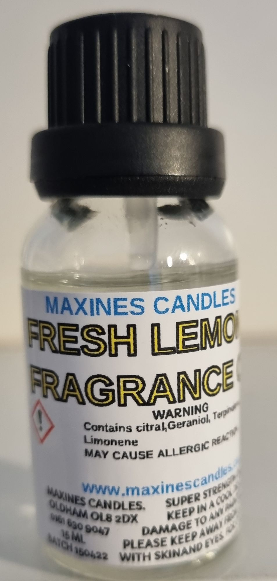 FRESH LEMON DIFFUSER FRAGRANCE OIL 15ml
