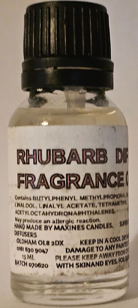 RHUBARB DIFFUSER FRAGRANCE OIL 15ml