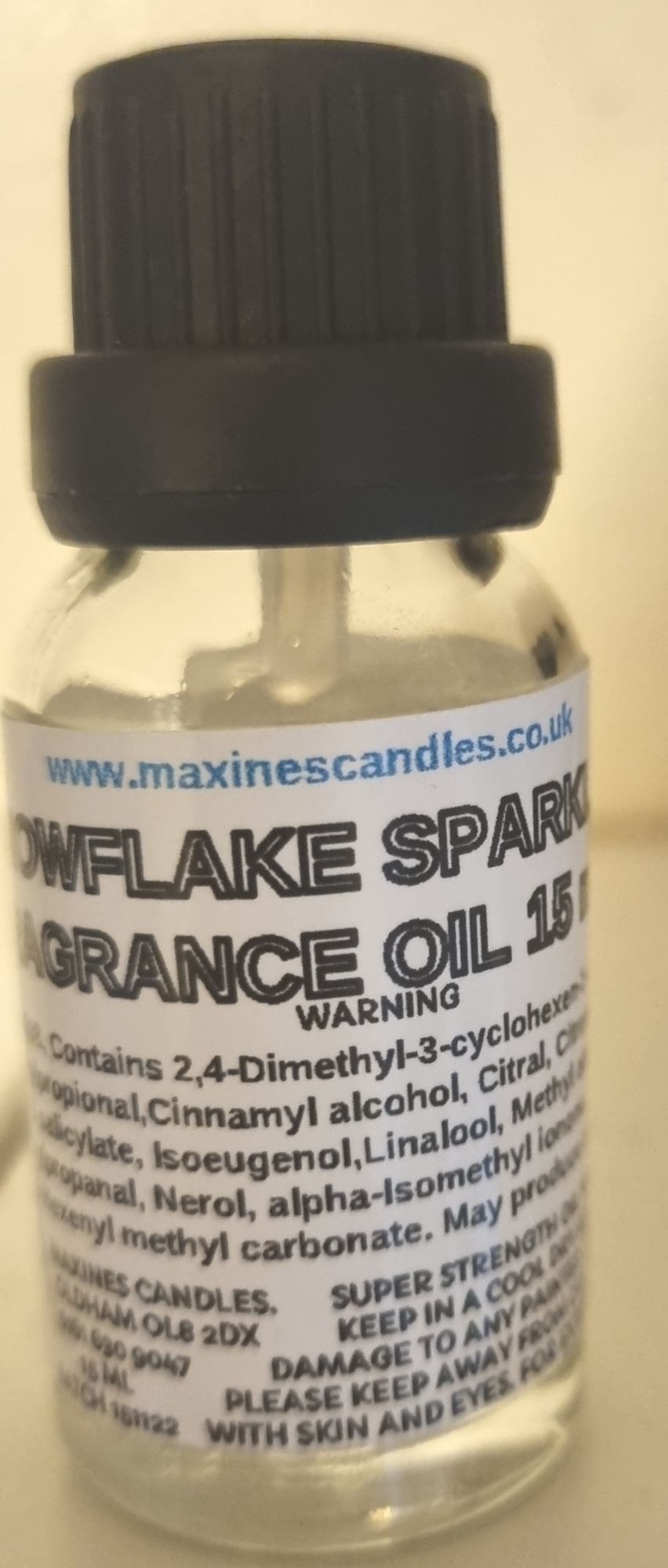 SNOWFLAKE SPARKLE DIFFUSER FRAGRANCE OIL 15ml