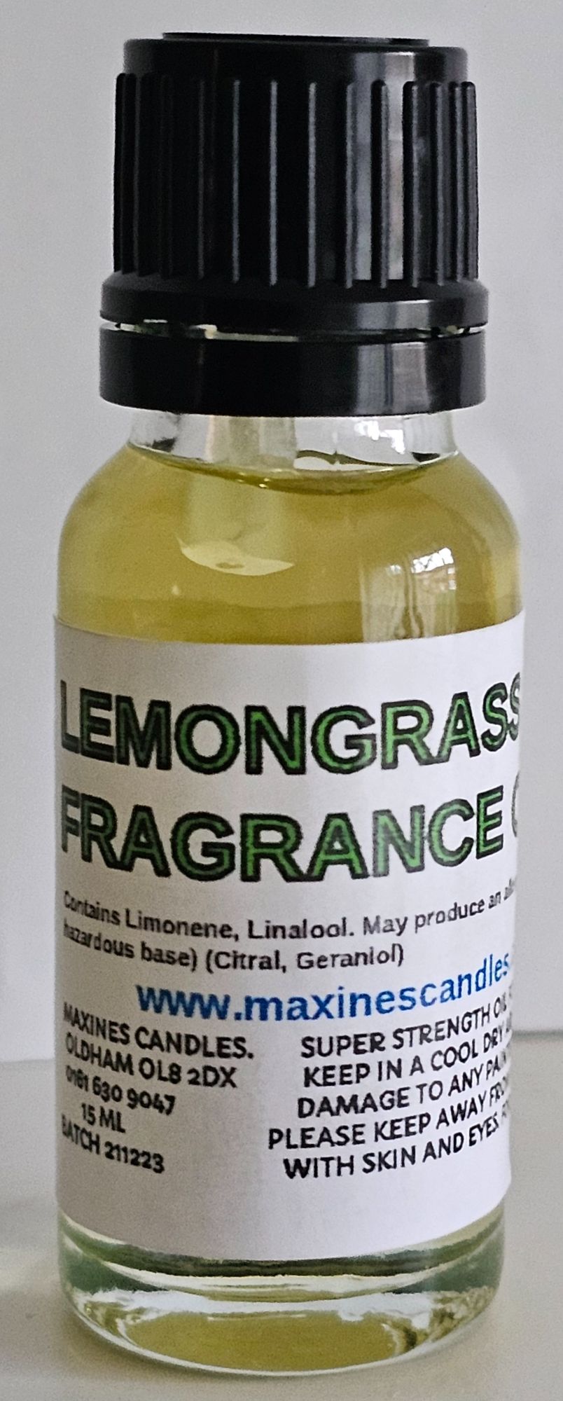 LEMIONGRASS DIFFUSER FRAGRANCE OIL 15ml