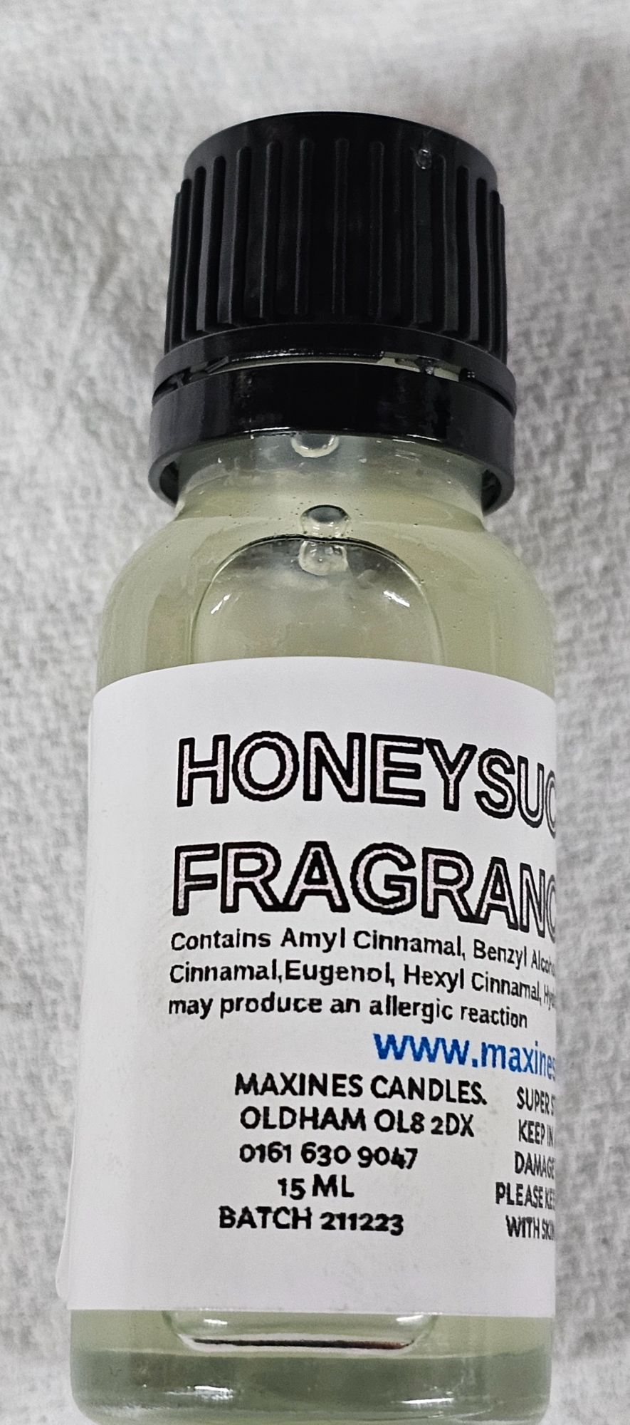 HONEYSUCKLE DIFFUSER FRAGRANCE OIL 15ml