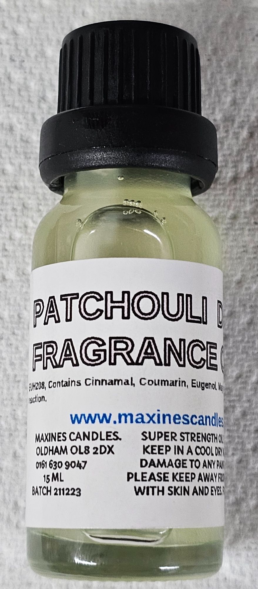 PATCHOULI DIFFUSER FRAGRANCE OIL 15ml
