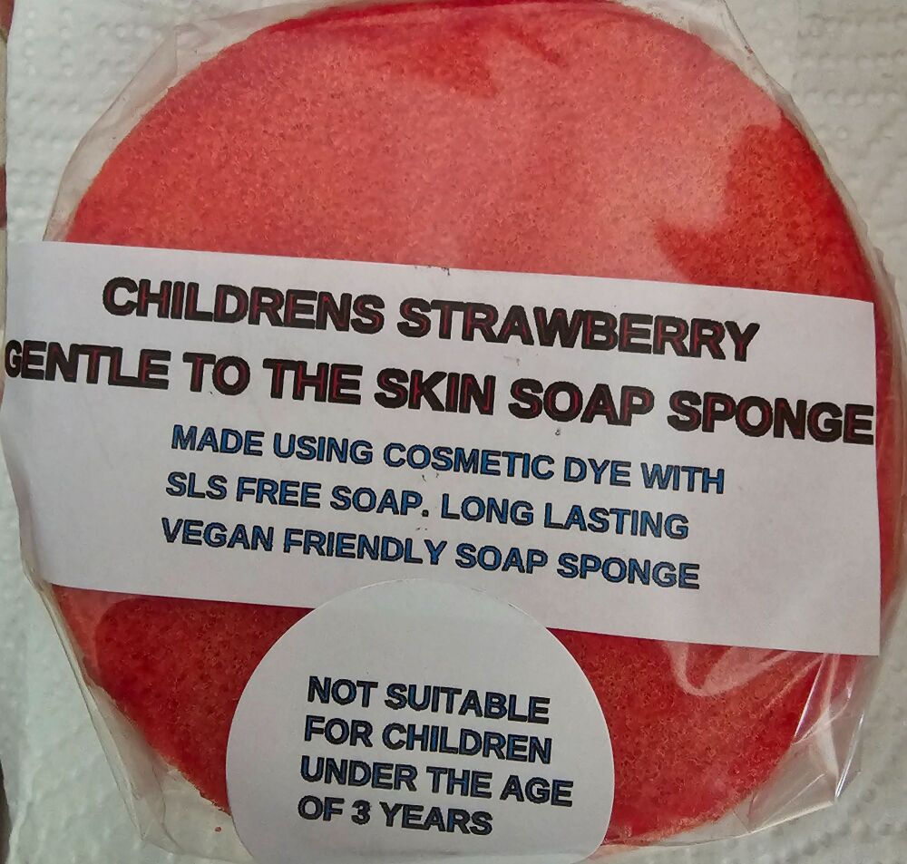 KIDDIES STRAWBERRY SOAP SPONGE