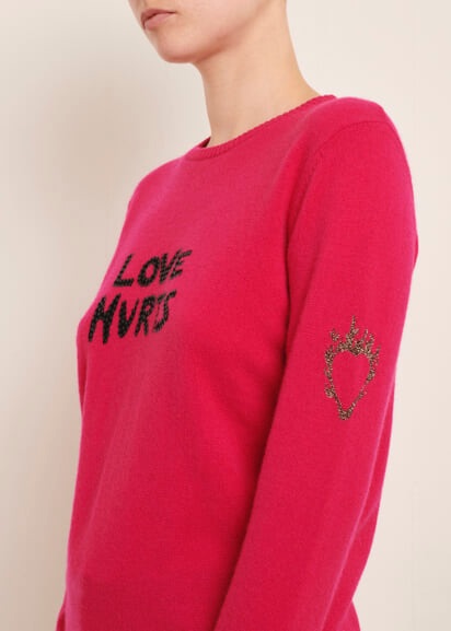 Bella Freud Love Hurts sweater in pink