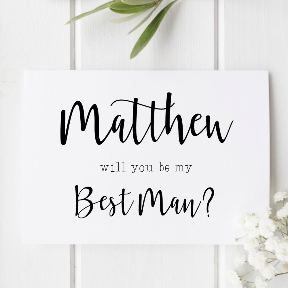 Best Man or Groomsman Proposal Card