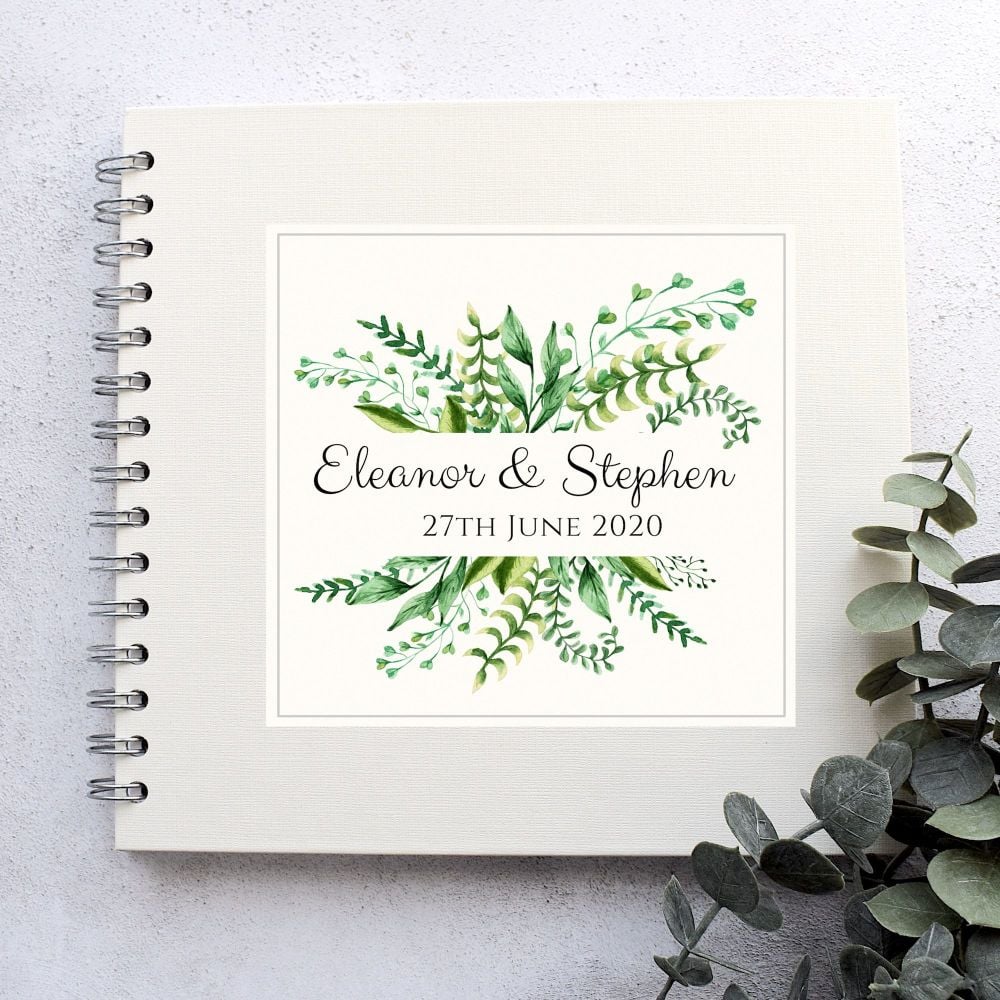 Botanical Ferns Wedding Guest Book