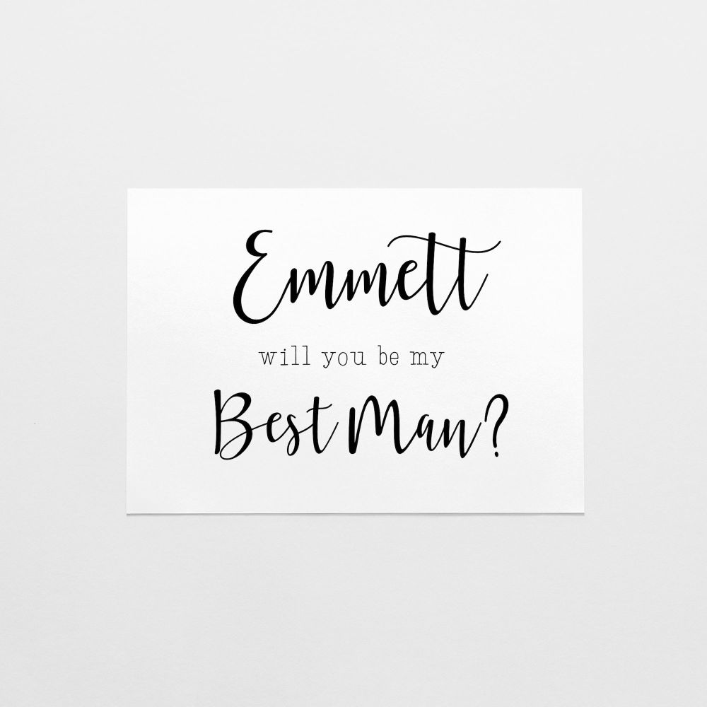 Best Man or Groomsman Proposal Card