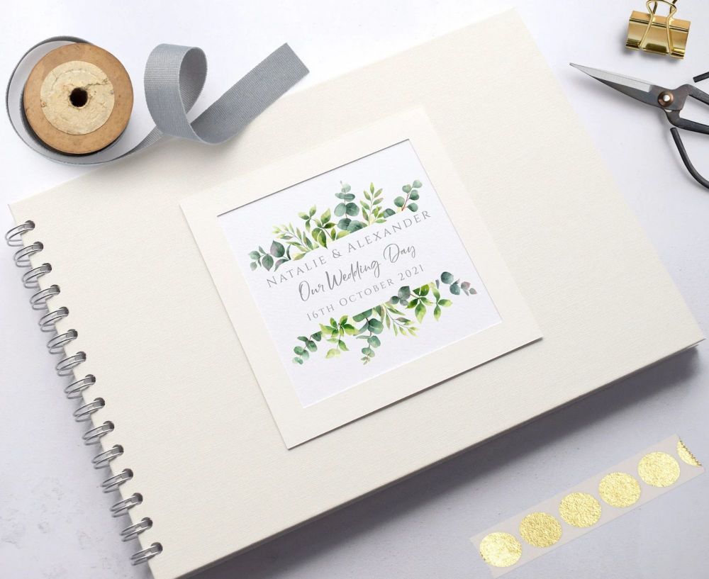 Botanical Frame Wedding Photo Album