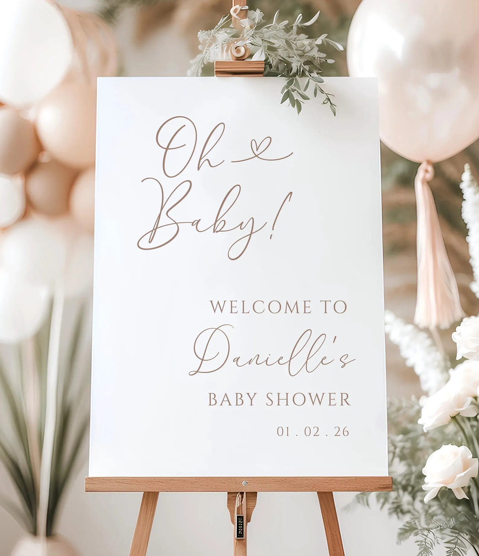 Baby shower signs