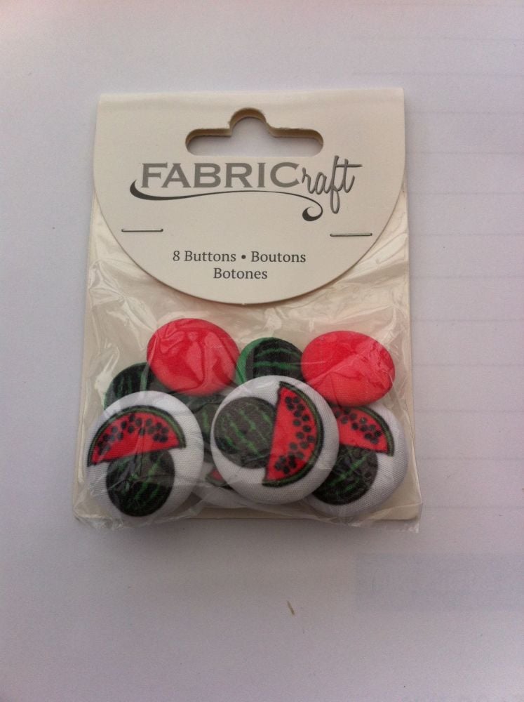 Fabric craft set 8 buttons ref fb77