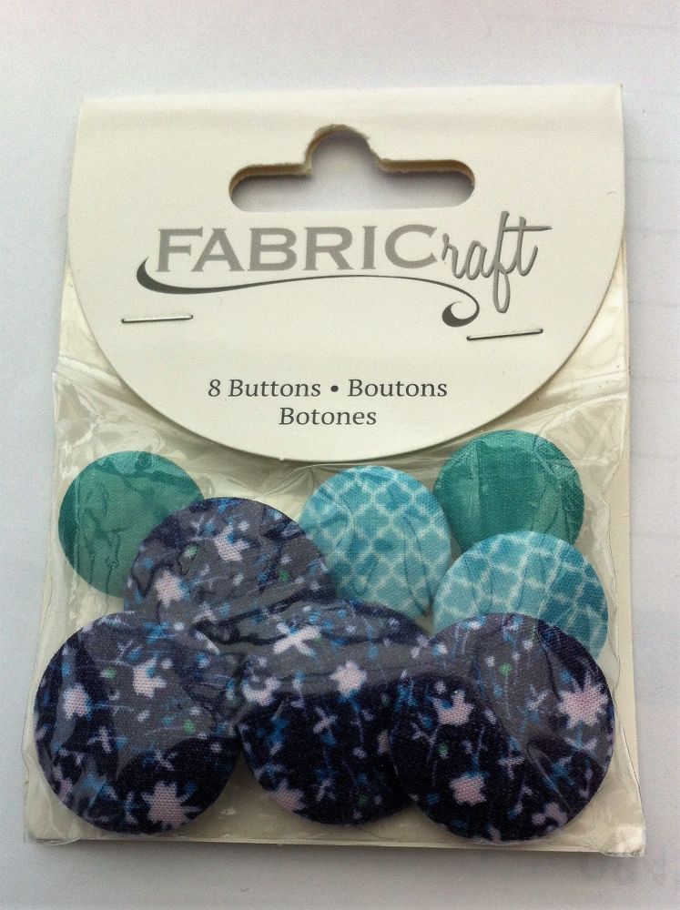 Fabric craft set 8 buttons ref fb22