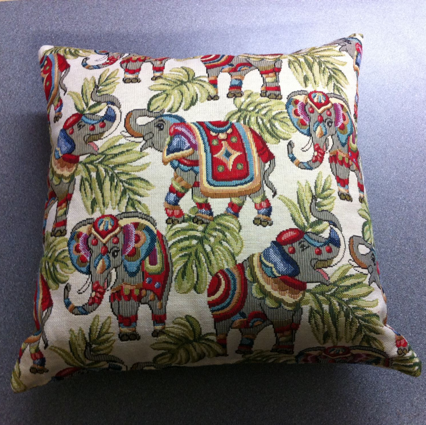 Debby's Patch elephant cushion