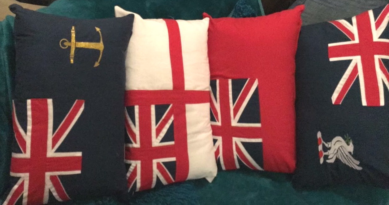 Debby's Patch flag cushions