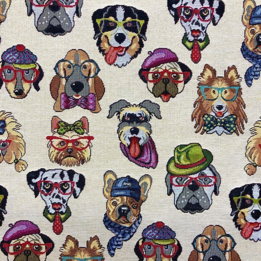 NEW WORLD DOGS TAPESTRY FABRIC PRICED PER 0.5 (HALF) METER