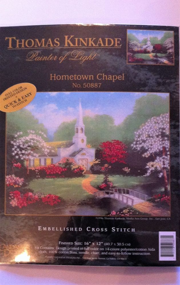 kit 1039 embellished cross-stitch hometown chapel