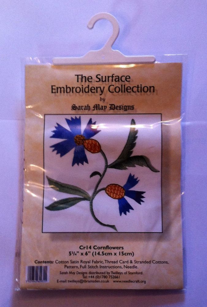 kit 1022  surface embroidery cornflower