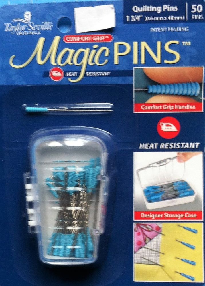 Magic pins for quilting 1 3/4" x 50 by Taylor Seville