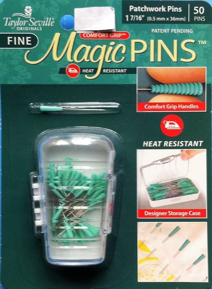 Magic pins for patchwork 1 7/16" x 50 by Taylor Seville