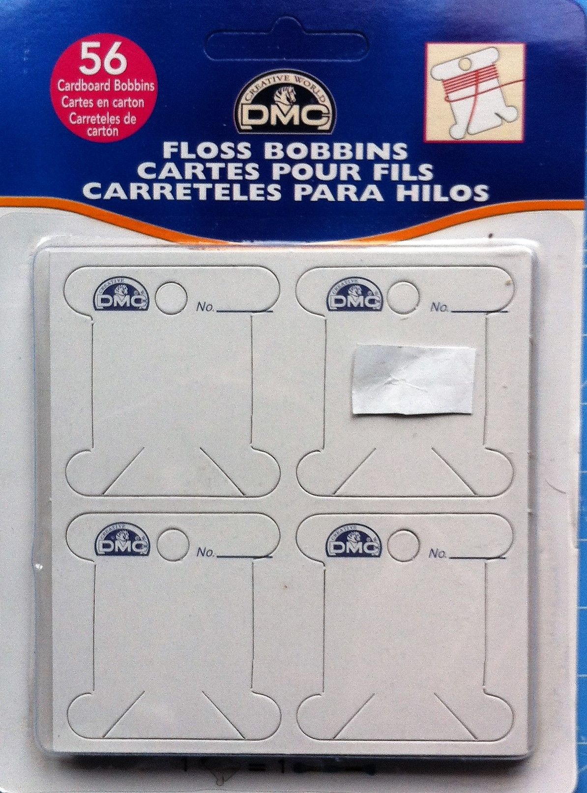 Floss bobbins x 56 cardboard by DMC
