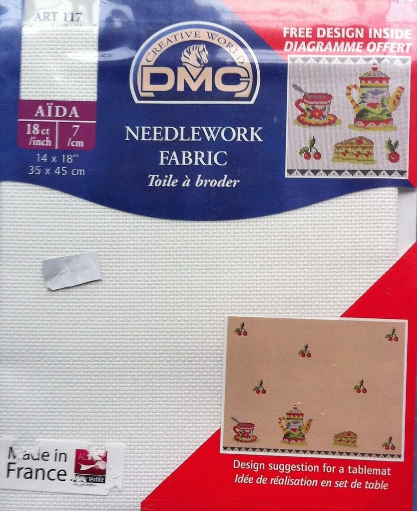 Needlework fabric 14" x 18" 18ct/incch by DMC