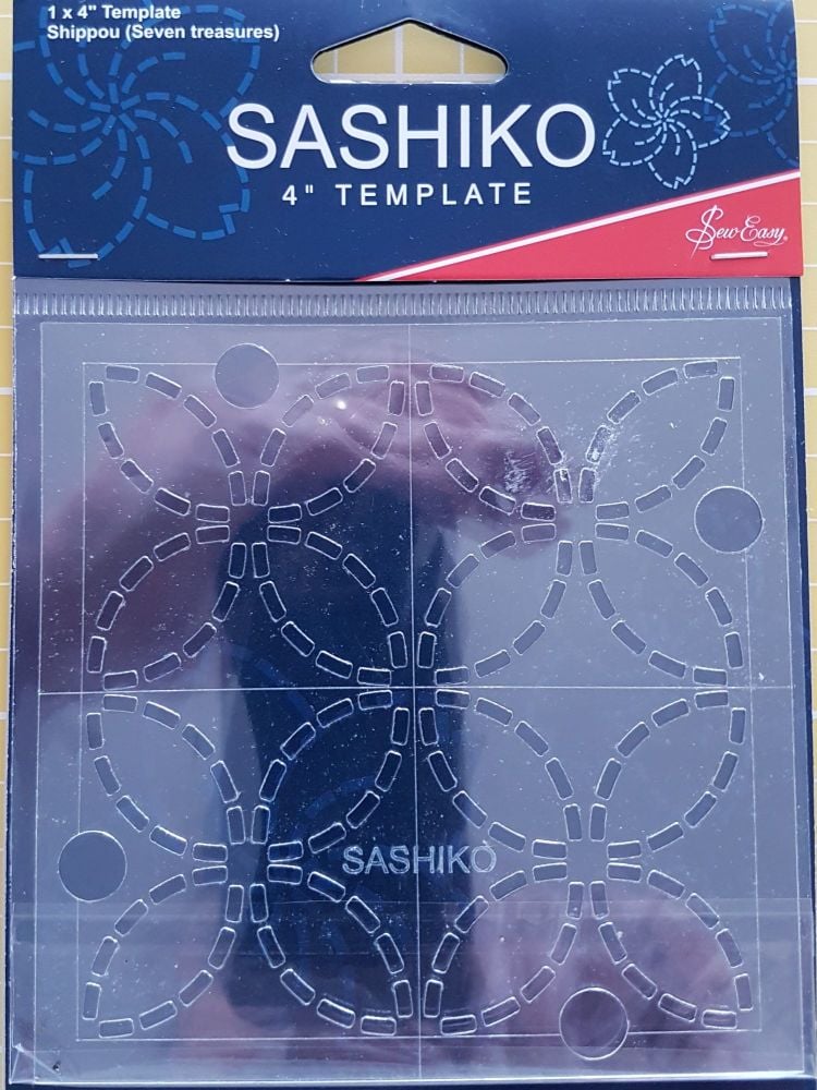 Sashiko 4" Template Shippou (seven treasure)