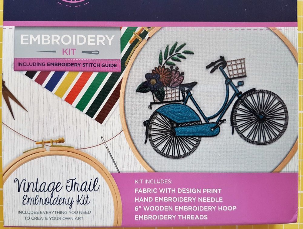 Threaders embroidery kit vintage trail