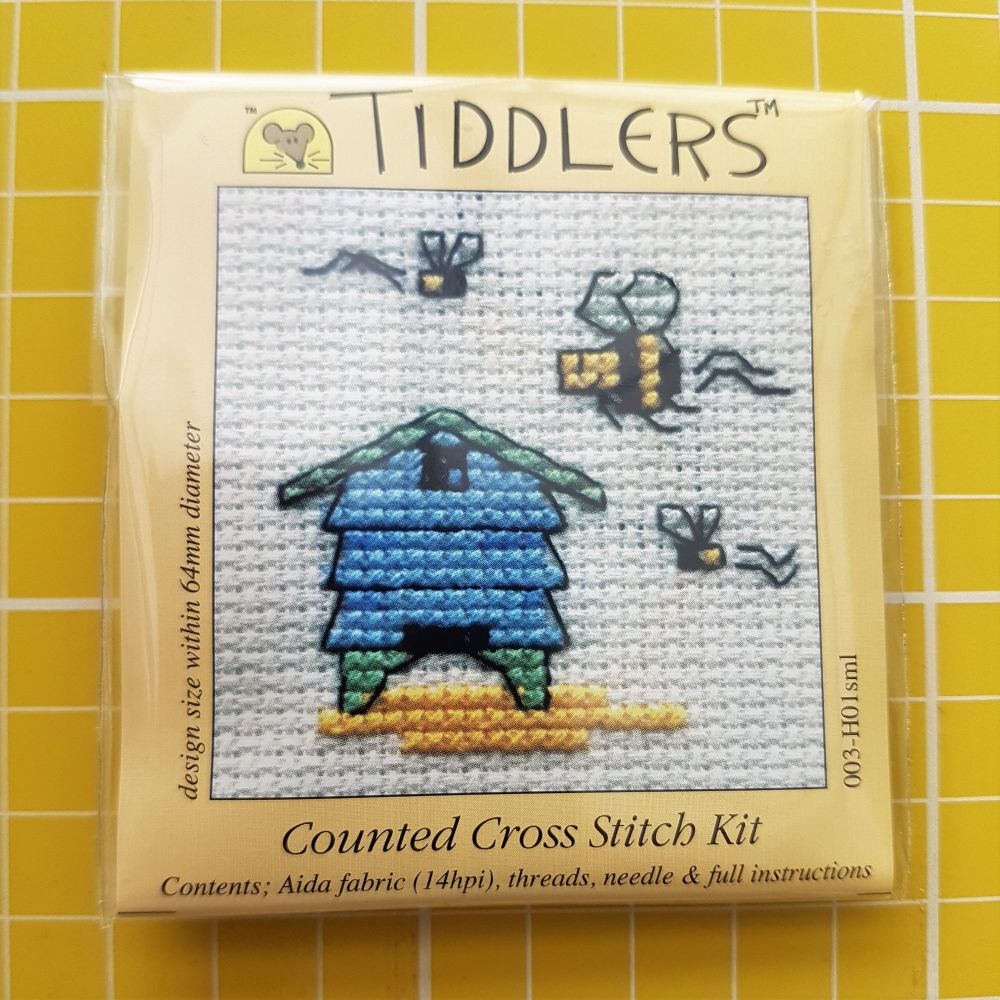 Mouseloft tiddlers cross stitch embroidery bee hive