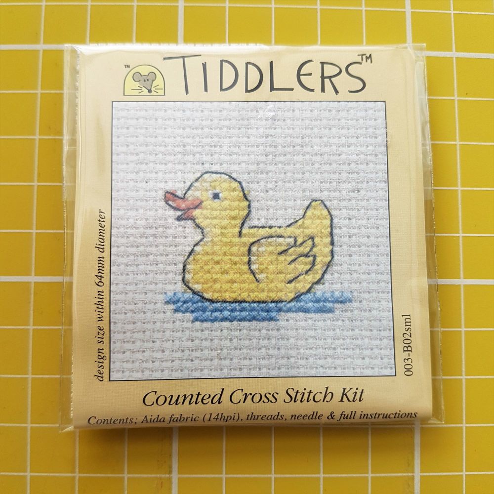 Mouseloft tiddlers cross stitch embroidery duckling