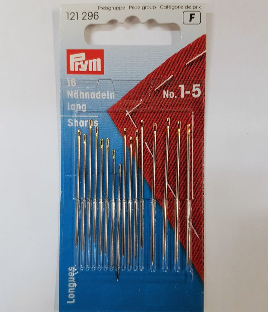 Prym 121-296 Sharps needles no 1-5