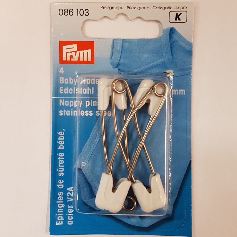 prym 086-103 Nappy Safety pins Stainless steel 55mm x 4