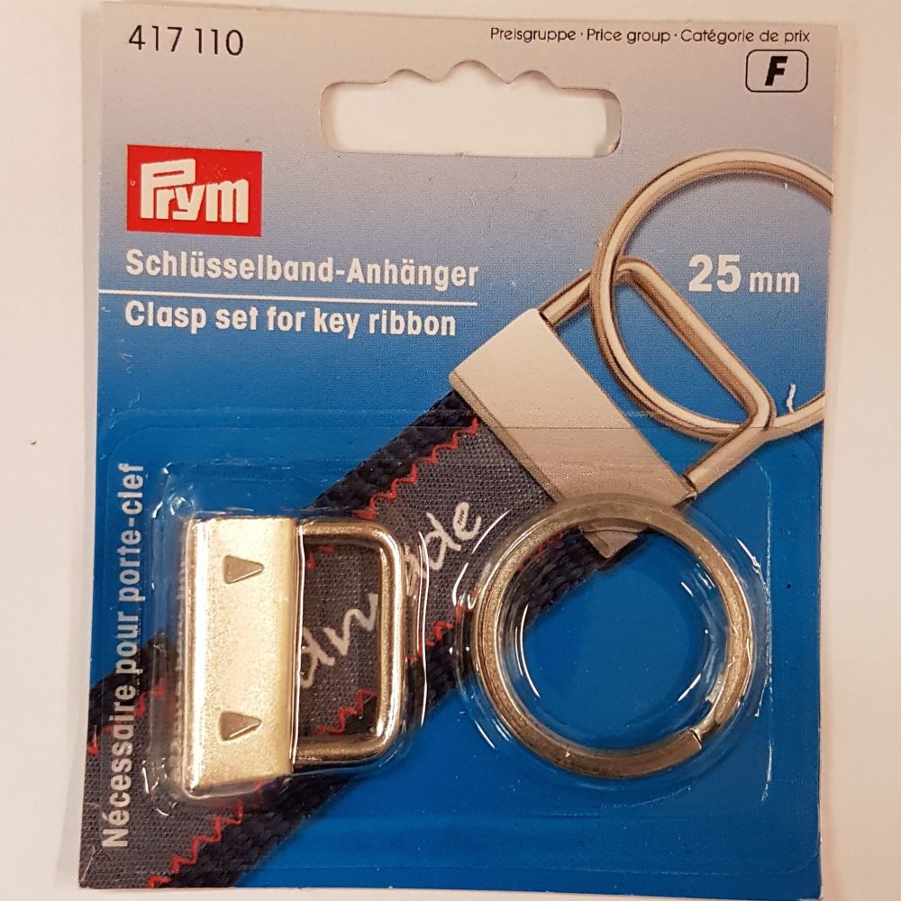 Prym 417-110 Clasp set for key ribbon 25mm 1 pce