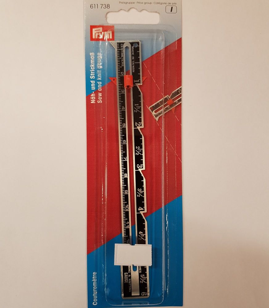 Prym 611-738 Sew and knit gauge 6" / 12.5cm