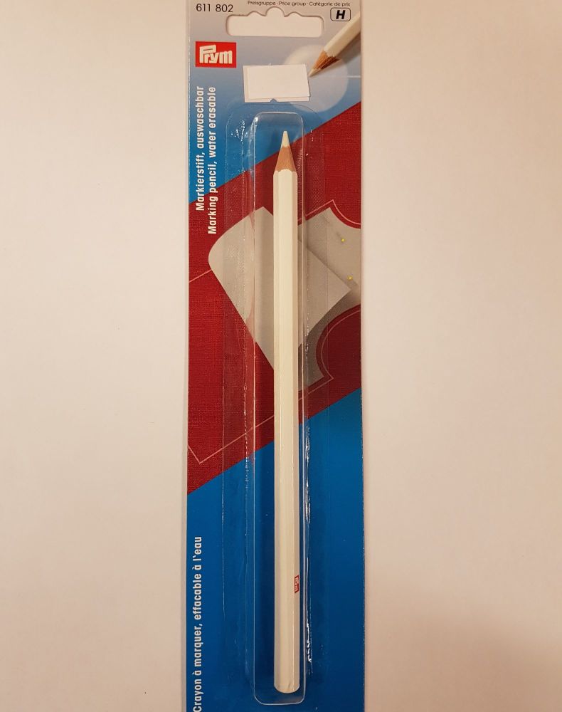 Prym 611-802 marking pencil water erasable white