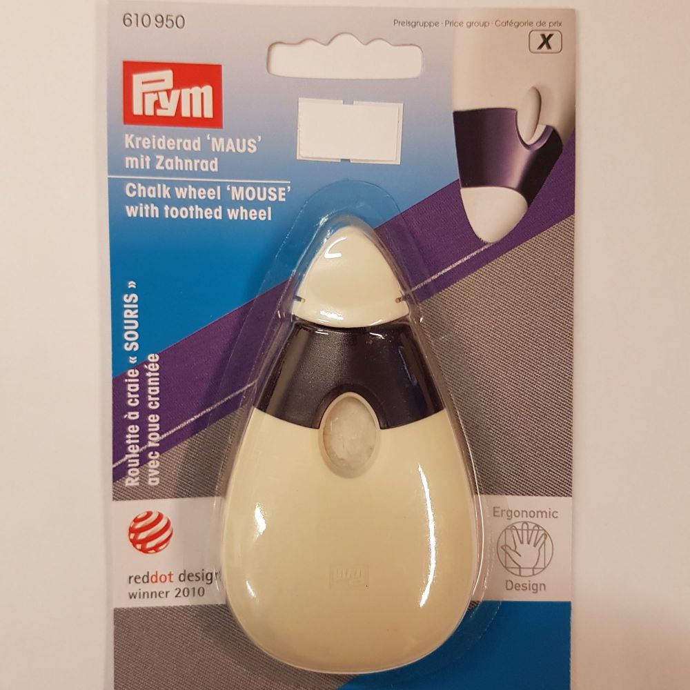 Prym 610-950 ergonomic Chalk Wheel Mouse with toothed wheel
