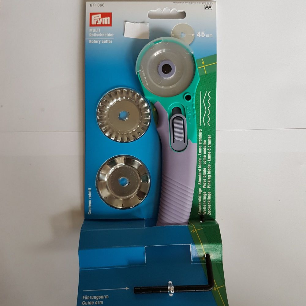 Prym 611-368 Rotory cutter standard, wave and pinking blades 45mm