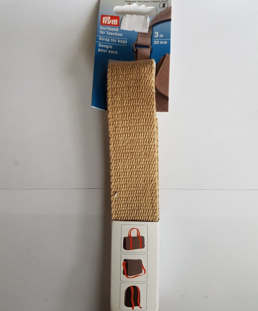 Prym 965-185 strap for bags baige 30mm per 3mtr