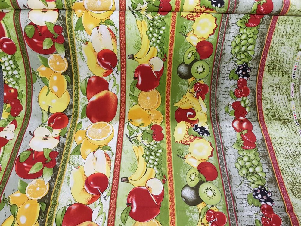 cotton fabric fruit reference 4006/0010 PRICED PER 0.5 (HALF) METER