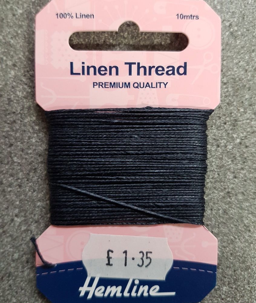100% Linen thread 10mtr  Hemline premium quality navy