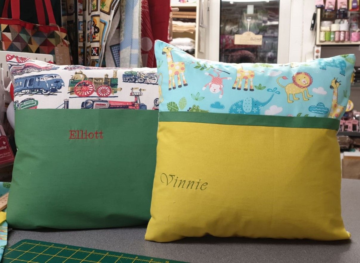 Debby's Patch book cushions