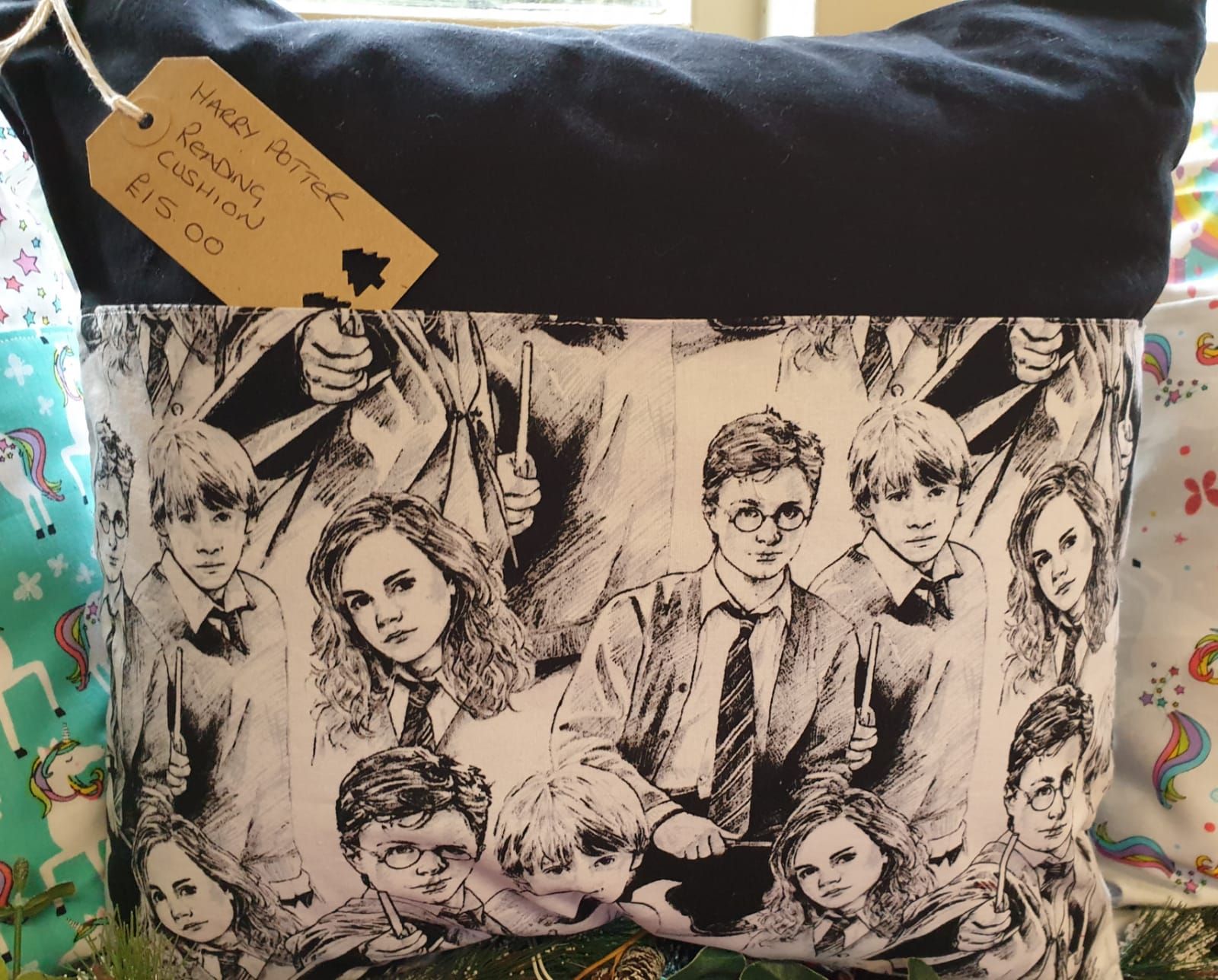 Debby's Patch Harry Potter book cushion