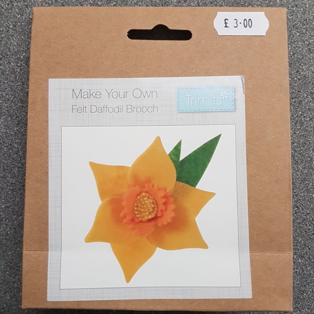 Felt kit make your own Felt daffodil brooch GCK081 by Trimits
