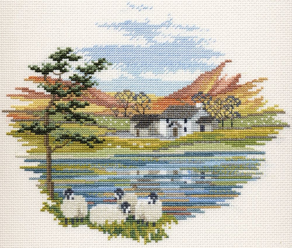 Derwent CON08 embroidery Countryside range Lakeside farm