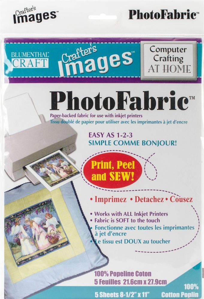 Crafter's Images Sew-In Photofabric 8.5"X11" 5/Pkg-100% Cotton Poplin -10601013