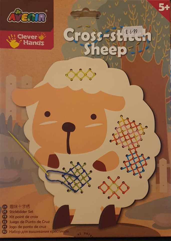 Avenir   childrens Cross Stitch sheep – Coloured
