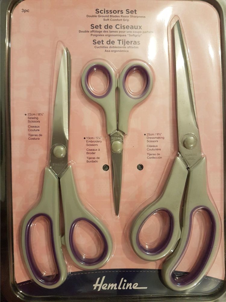 Hemline scissor set of three