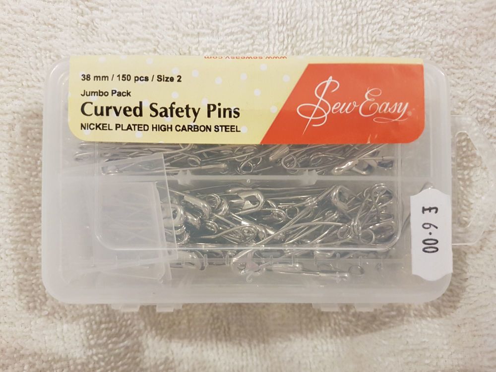 Seweasy Curved safety pins 38mm size 2 x 150