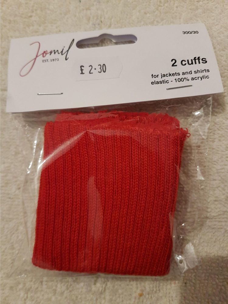 Jomil knitted 2 cuffs elastic red