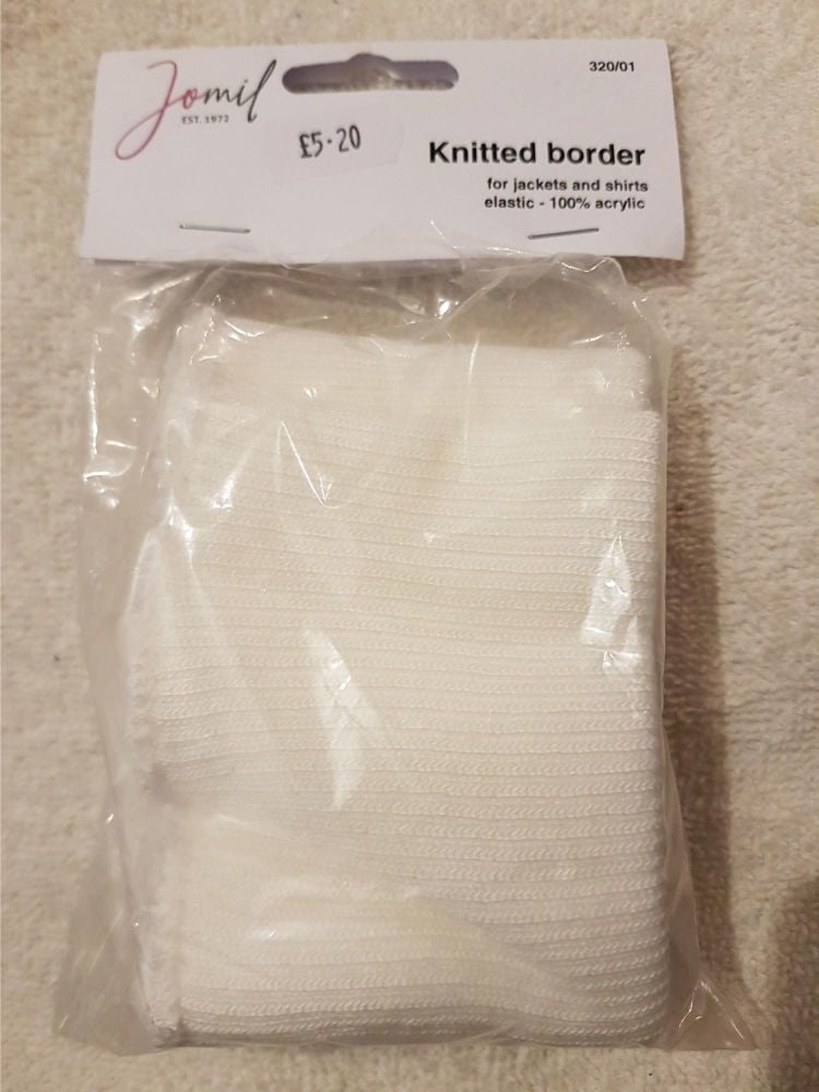 Jomil knitted border elastic white