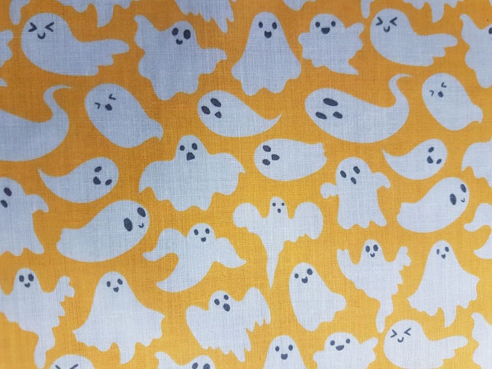 Poly cotton Halloween ghosts fabric